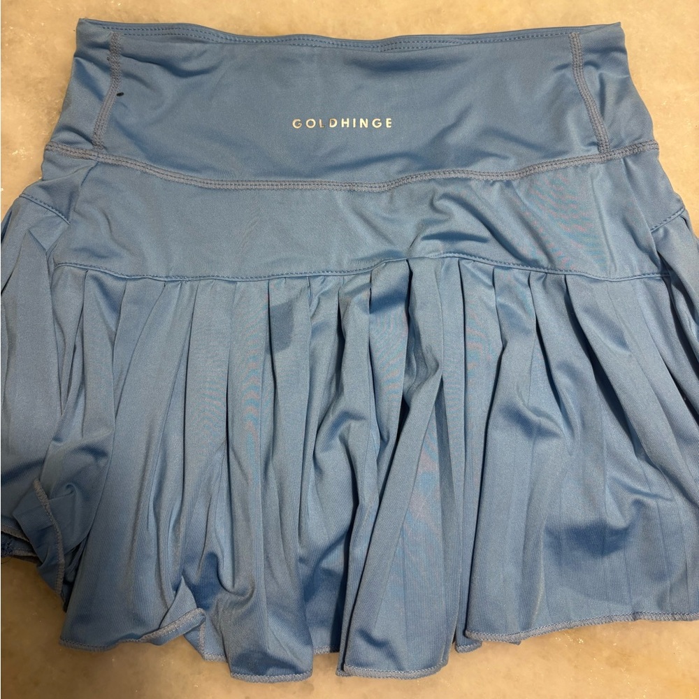 Gold hinge Women's Blue Skirt
